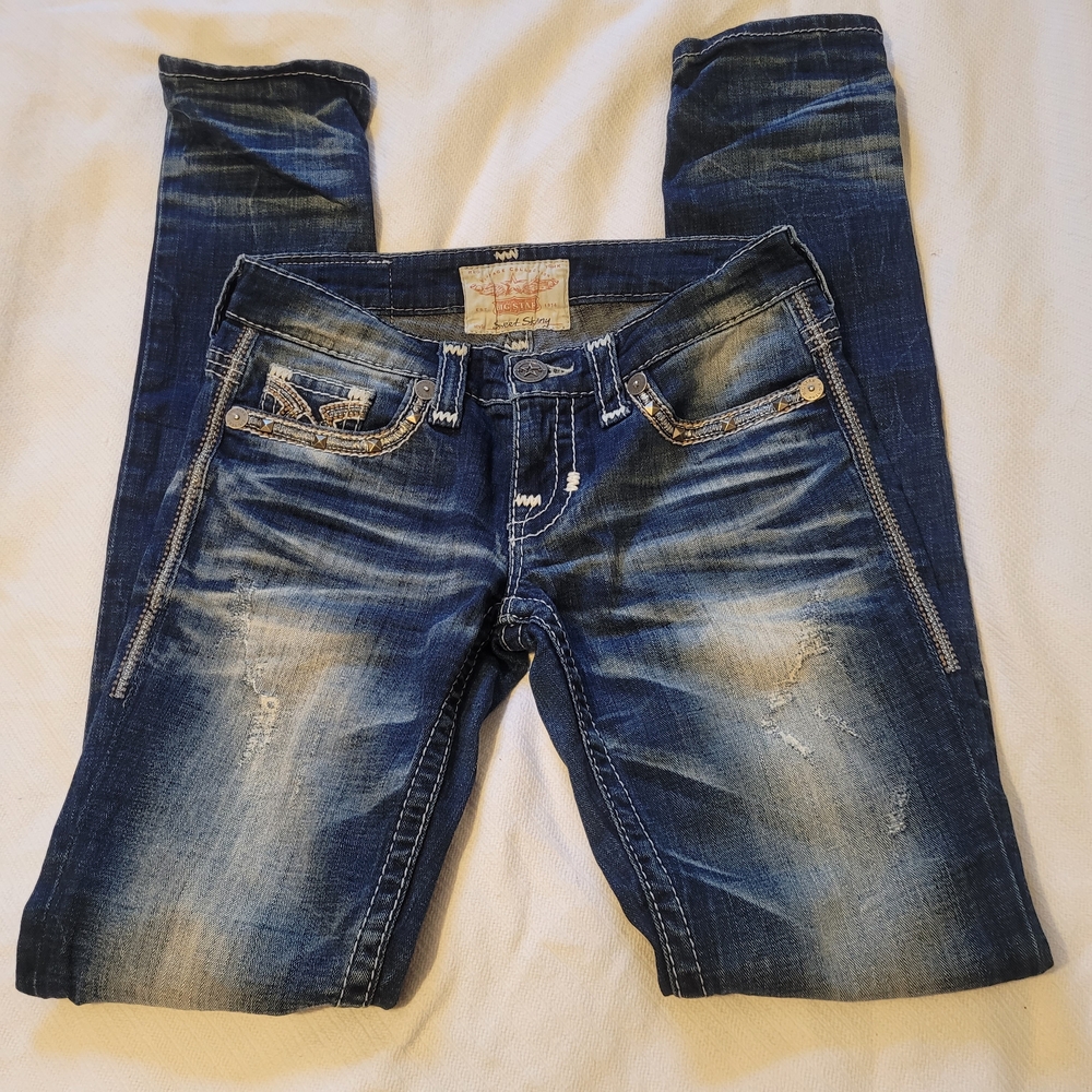 Stylish Big Star Sweet Skinny Size 27L Distressed Women Jeans